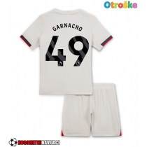 Otroške Nogometnih dresov Chelsea Alejandro Garnacho #49 Gostujoči 2025-26 Kratki rokavi (+ hlače)